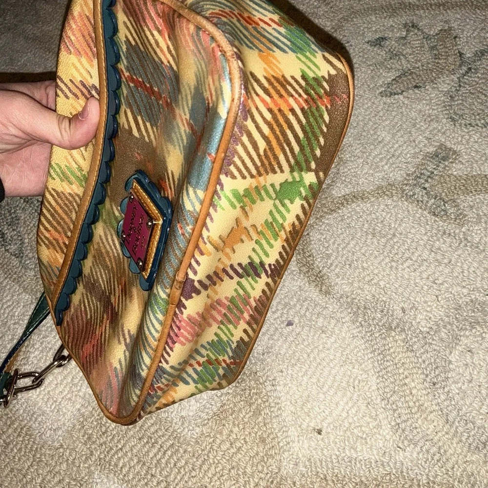 Dooney & Bourke Y2K Multicolor‎ Plaid Baguette Shoulder Bag